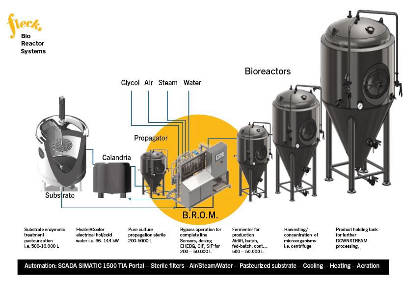 Flowsheet FLECKS bio reactor systems
